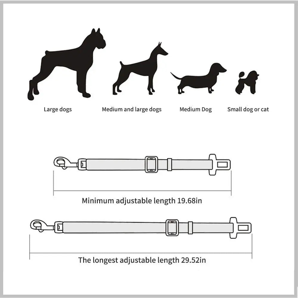 🚗 Verstellbarer Hunde-Sicherheitsgurt – Sicher & bequem für unterwegs/Spaziergang