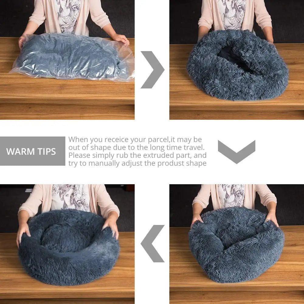 🐾 CozyNest™ Plüsch-Hundebett aus Cord – Waschbar, rutschfest ; super flauschig