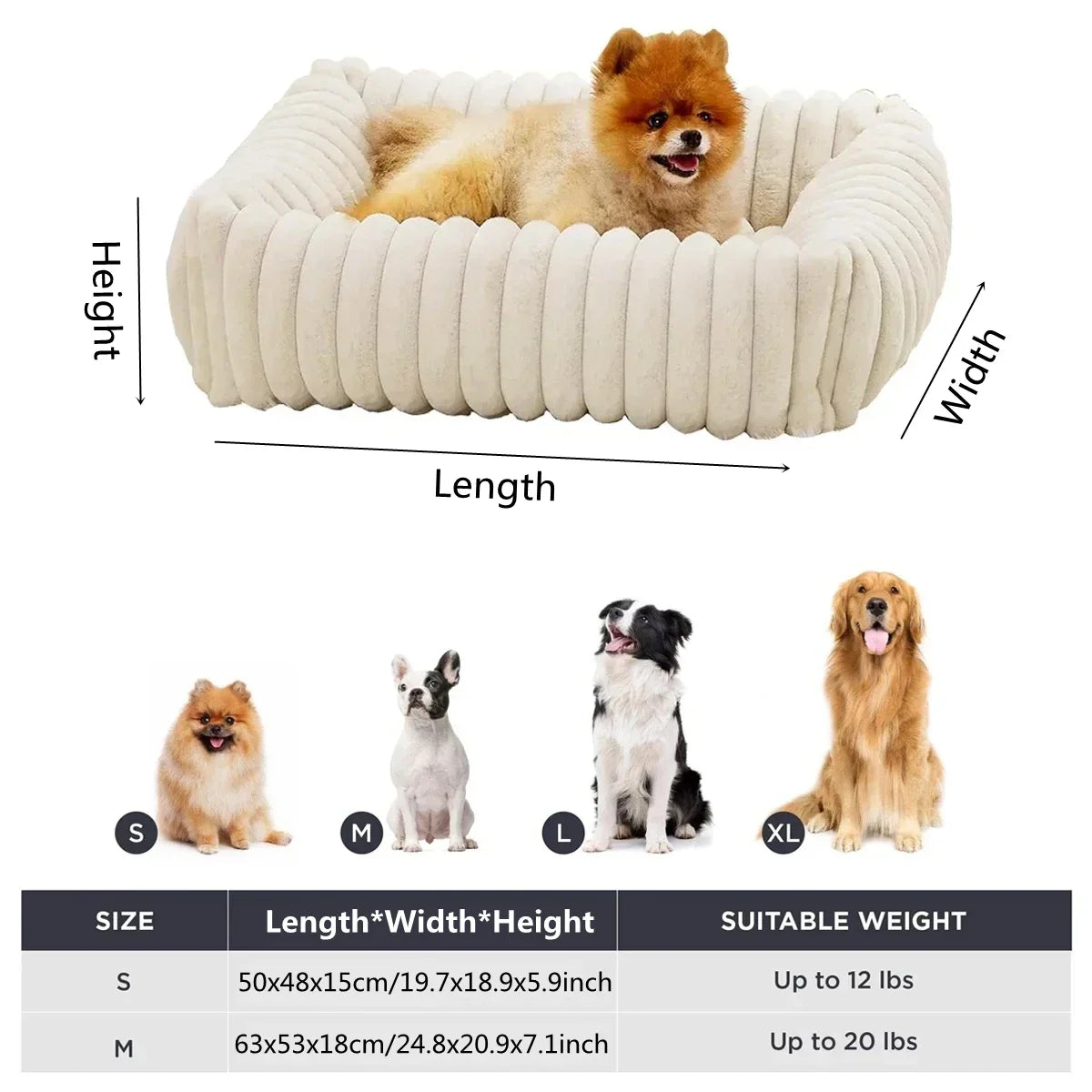 🐾 SnuggleNest™ – Kuscheliges Hundebett mit Randstütze (für kleine- mittelgroße Hunde)