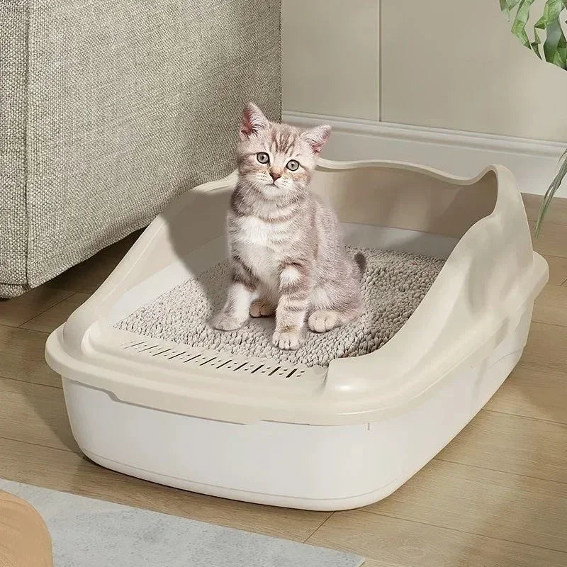 Katzenklo „AirClean Compact“ – Halboffenes Katzenklo mit hohen Seiten & Streuschutz