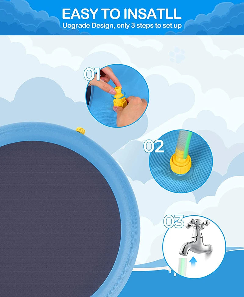 💦 „CoolSplash“ – Sprinkler-Spielzeugmatte für Hunde Die perfekte Sommererfrischung für deinen Vierbeiner