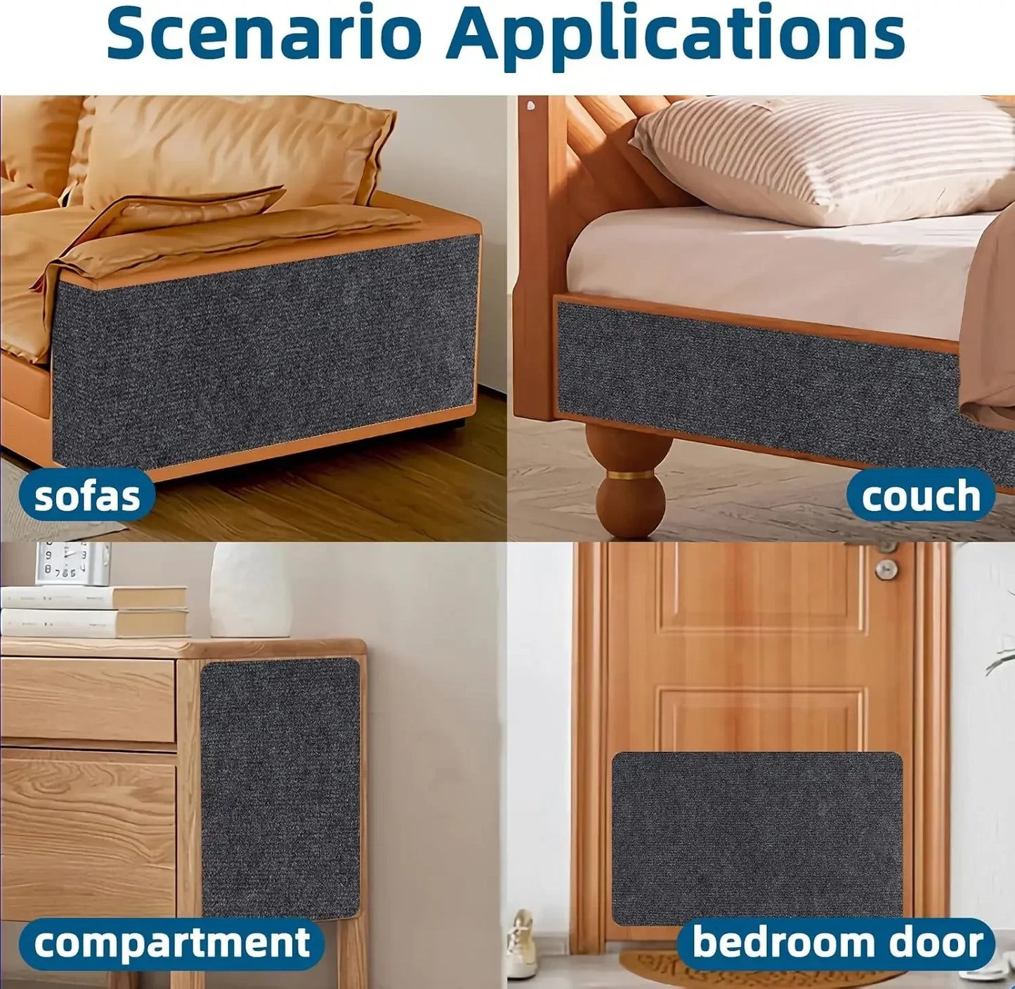 🛋️ Selbstklebende Kratzmatte für Katzen – Sofa- & Möbelschutz / Spielzeug, zuschneidbar & vielseitig