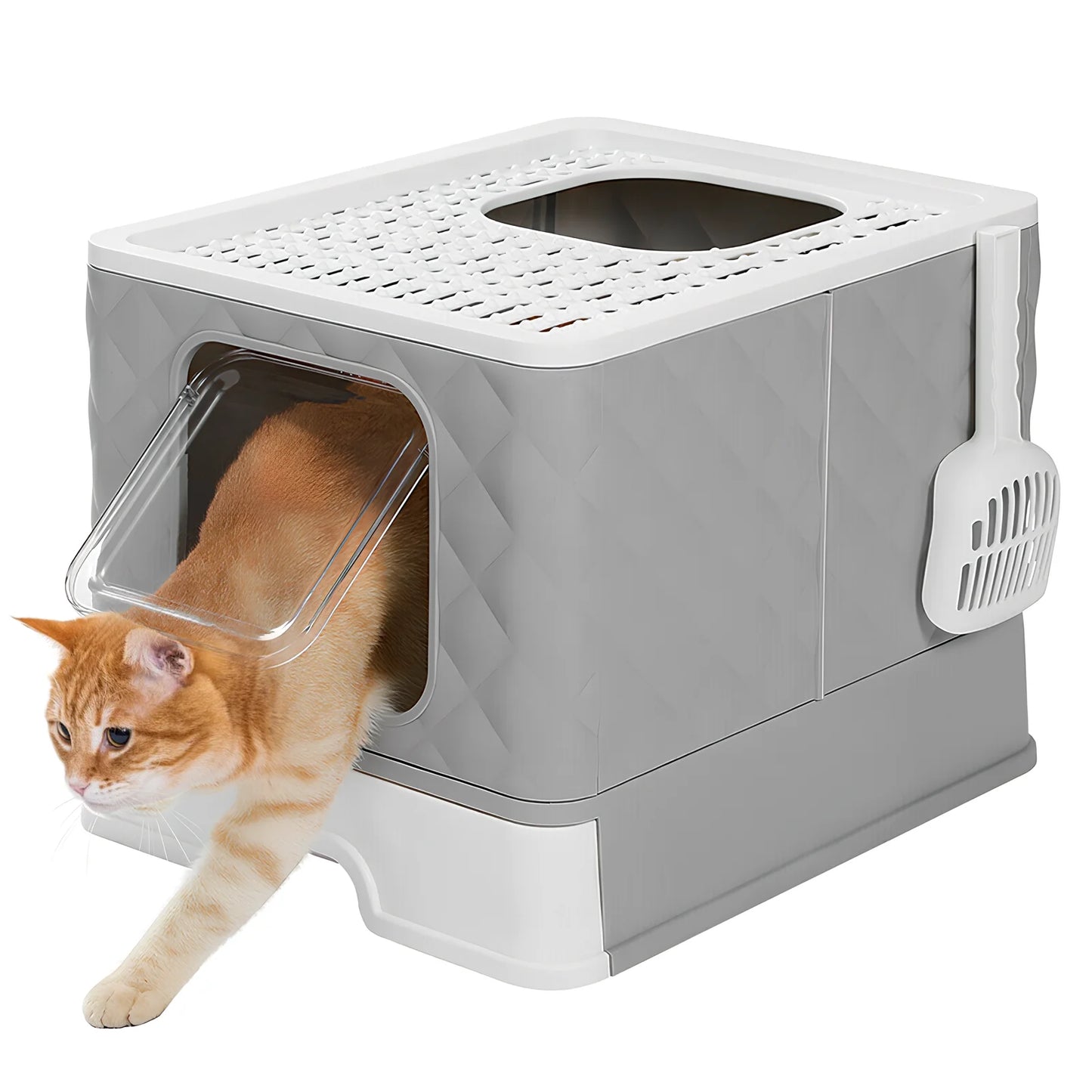 Katzenklo „CleanCube Flex“ – Mit Schublade, Streuschaufel & doppeltem Ausgang für mehr Freiheit