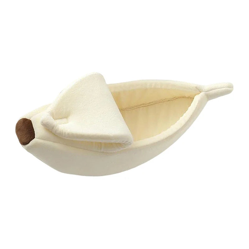 „BananaDream“ – Kuscheliges Katzenbett in Bananenform mit weichem Innenpolster
