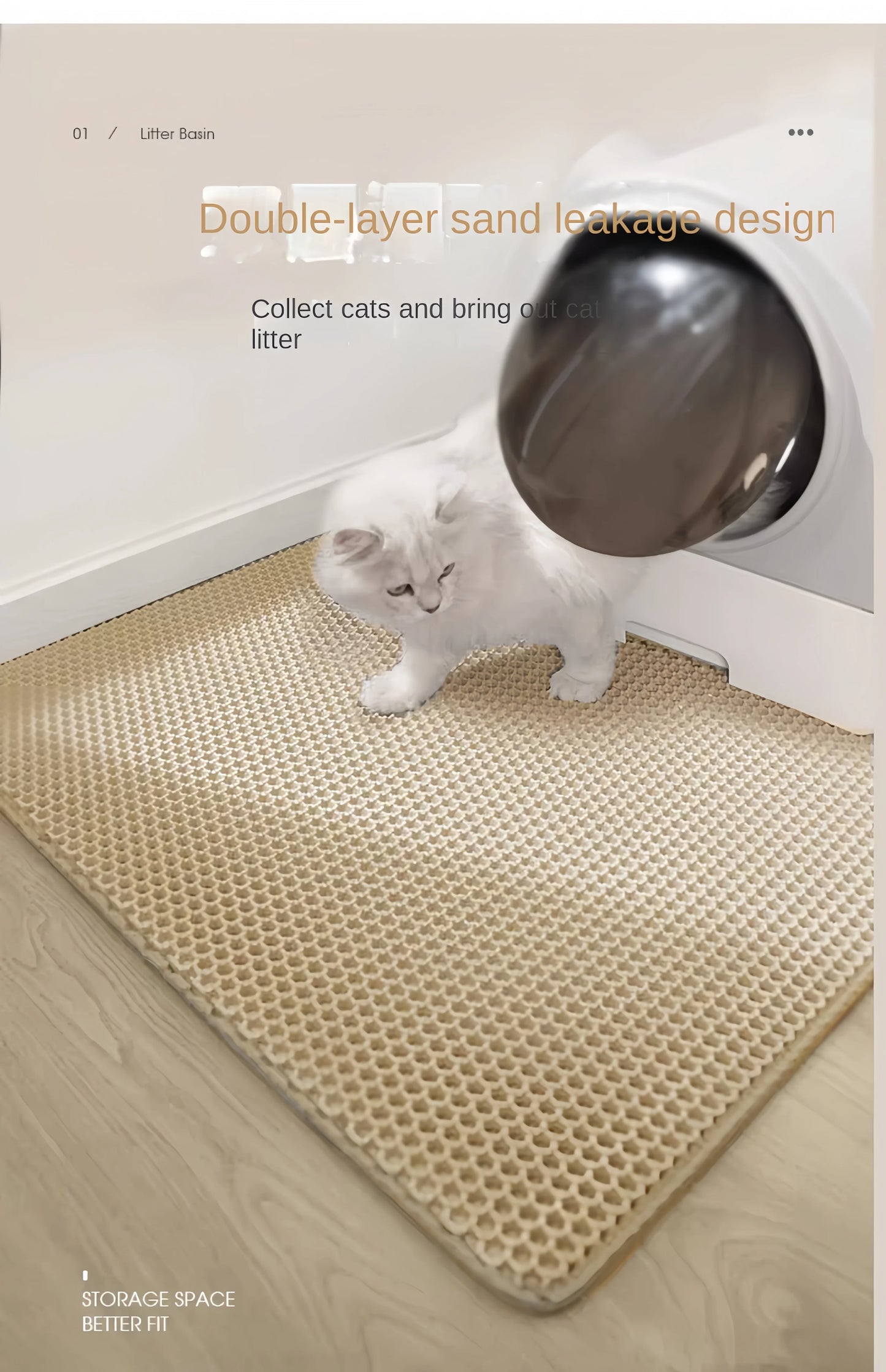 🐾 Doppelschicht-Katzenstreumatte für Katzenklo – Sauberkeit & Komfort für dein Zuhause