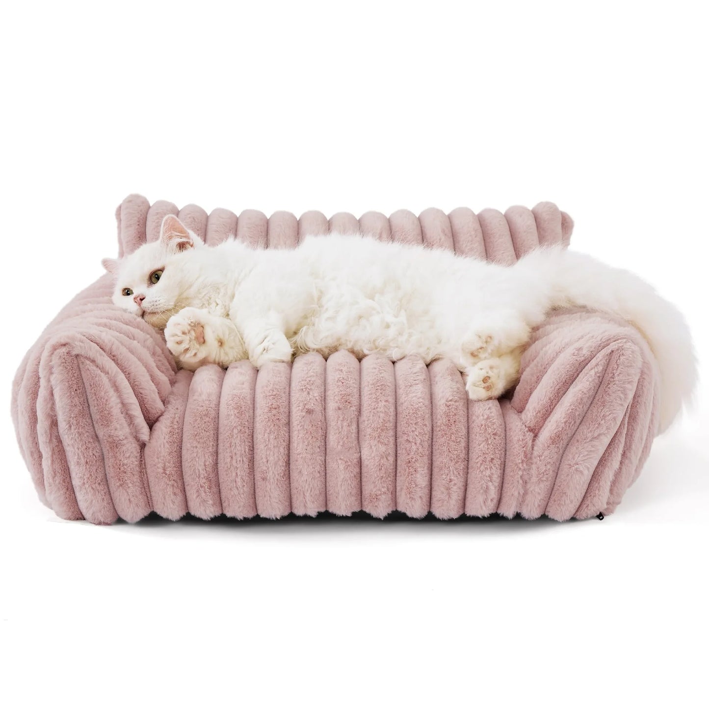 🐾 SnuggleNest™ – Premium Haustiersofa/-bett mit 3-seitiger Rückenlehne | Weiches Plüschbett für Hunde & Katzen