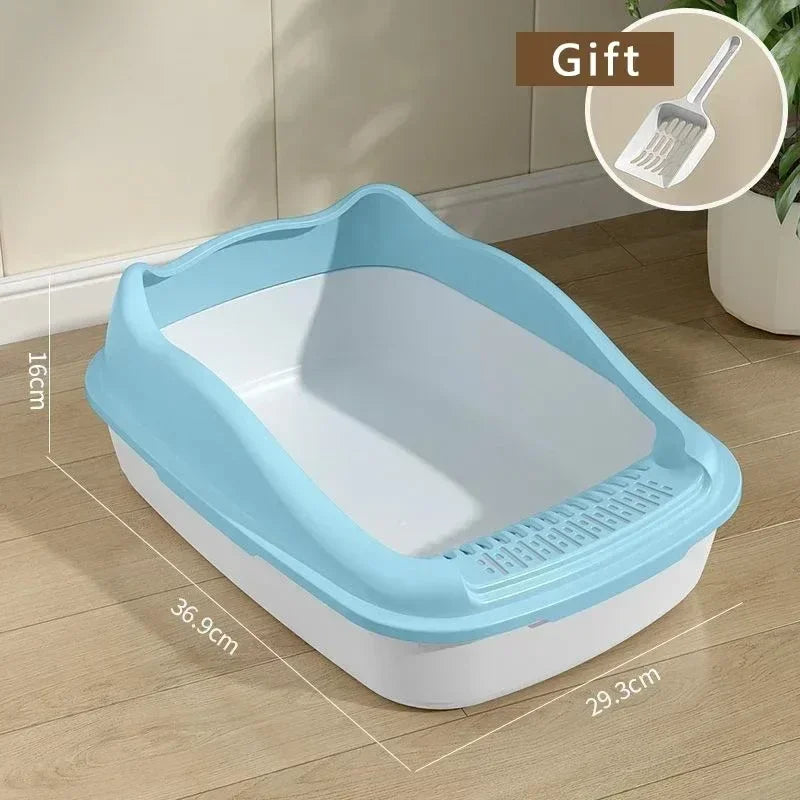 Katzenklo „AirClean Compact“ – Halboffenes Katzenklo mit hohen Seiten & Streuschutz