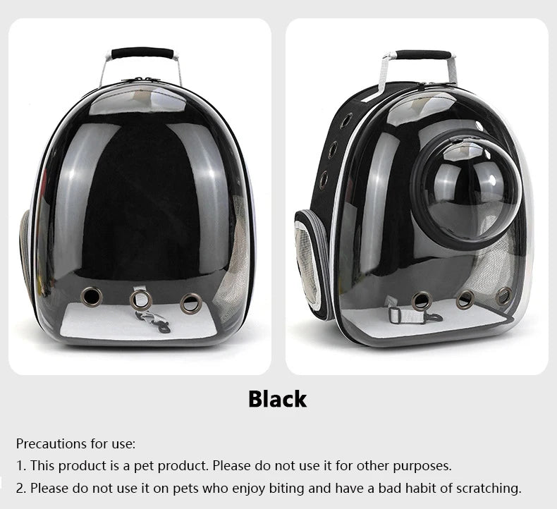 Katzenrucksack/-bett „SkyView“ – Belüfteter Transport-Rucksack für Spaziergänge mit Sichtblase & Seitentasche