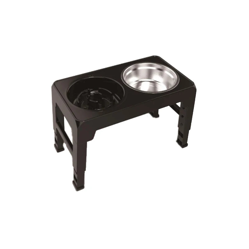 Booteely Futterstation für Hunde – Höhenverstellbar, mit 2 Edelstahlnäpfen, ergonomisches Design