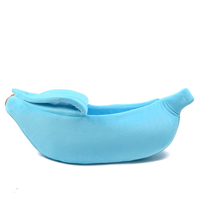 „BananaDream“ – Kuscheliges Katzenbett in Bananenform mit weichem Innenpolster