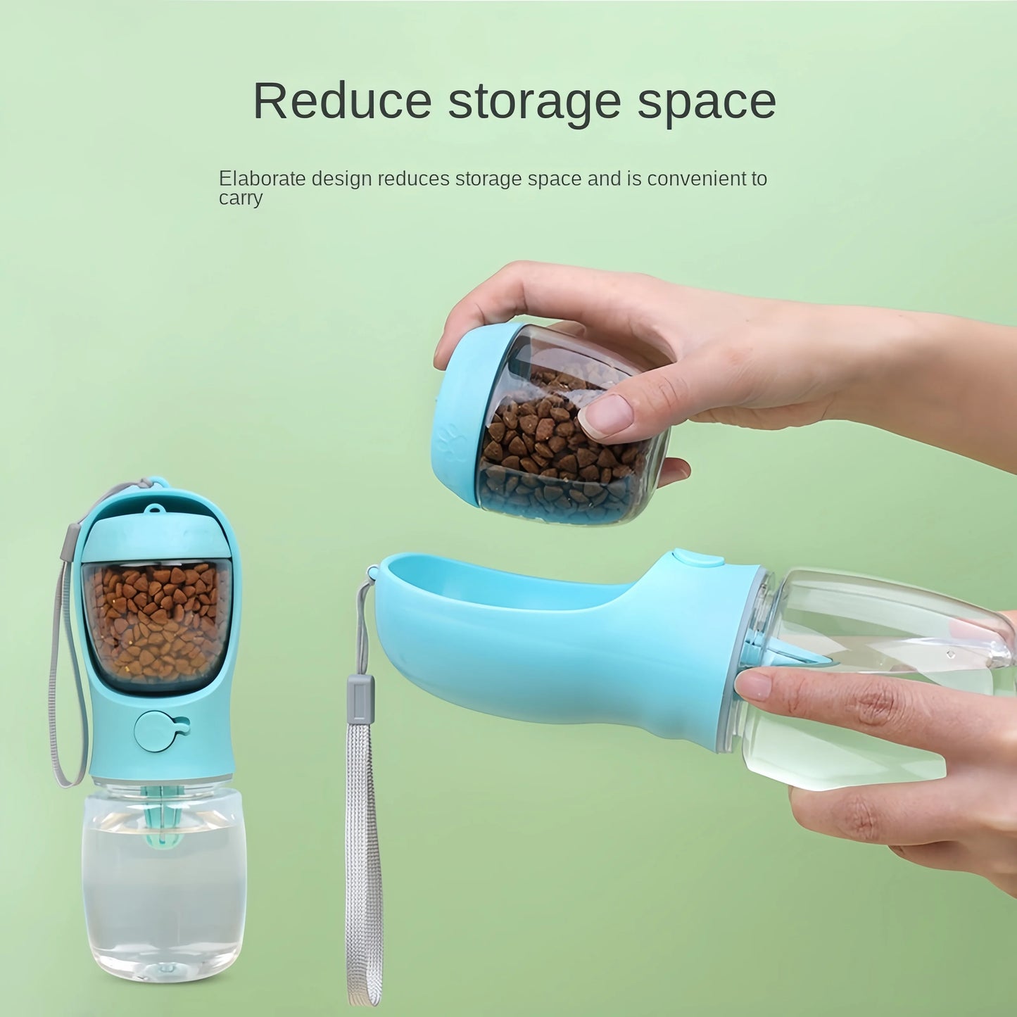 đ¶ Tragbare Wasserflasche & Futterspender fĂŒr Hunde â 2-in-1 Lösung fĂŒr unterwegs