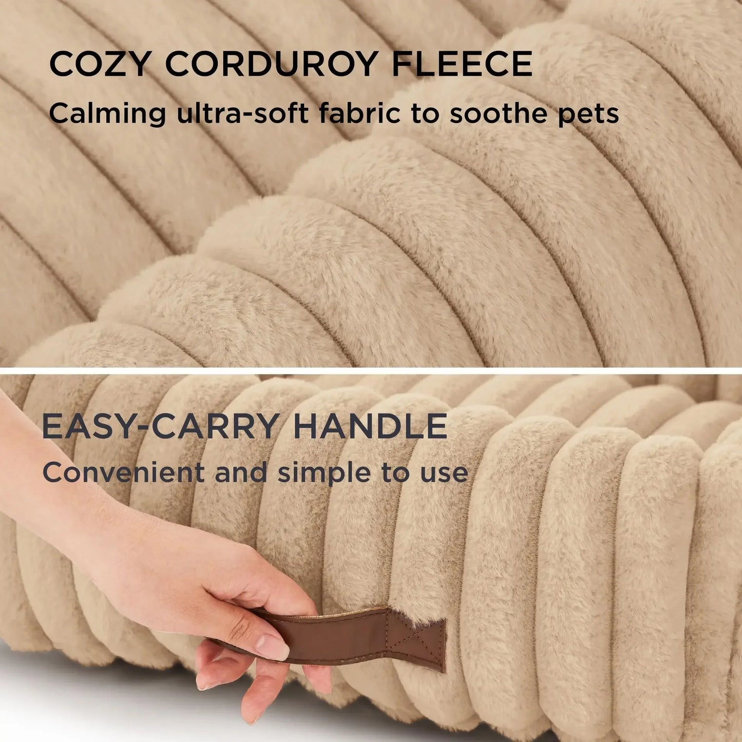 🐾 SnuggleNest™ – Kuscheliges Hundebett mit Randstütze (für kleine- mittelgroße Hunde)