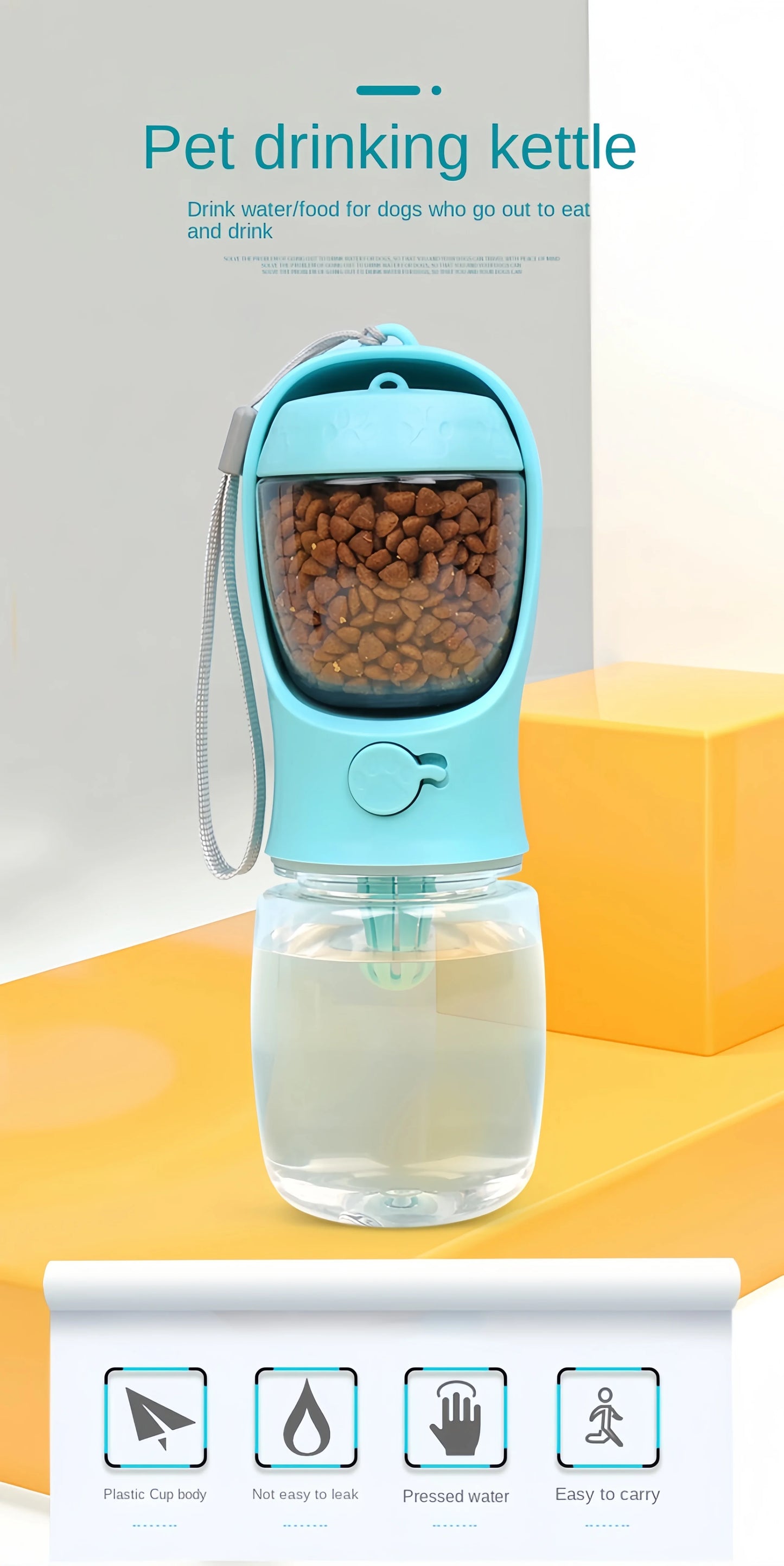 đ¶ Tragbare Wasserflasche & Futterspender fĂŒr Hunde â 2-in-1 Lösung fĂŒr unterwegs