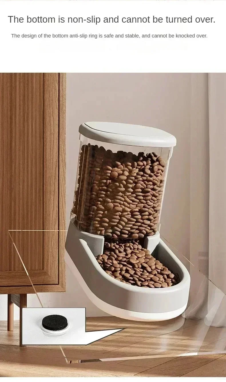 💧 Automatischer Futter-/Wasserspender für Katzen & kleine Hunde – Ohne Strom, mit Fließfunktion