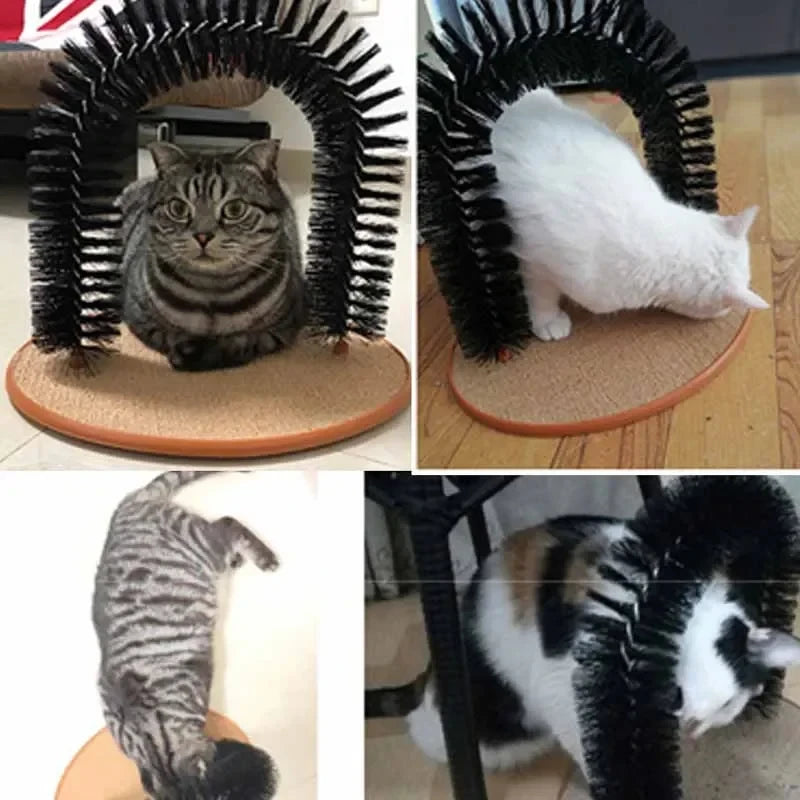Katzen-Spielzeugtunnel mit Massage- & Fellpflegefunktion