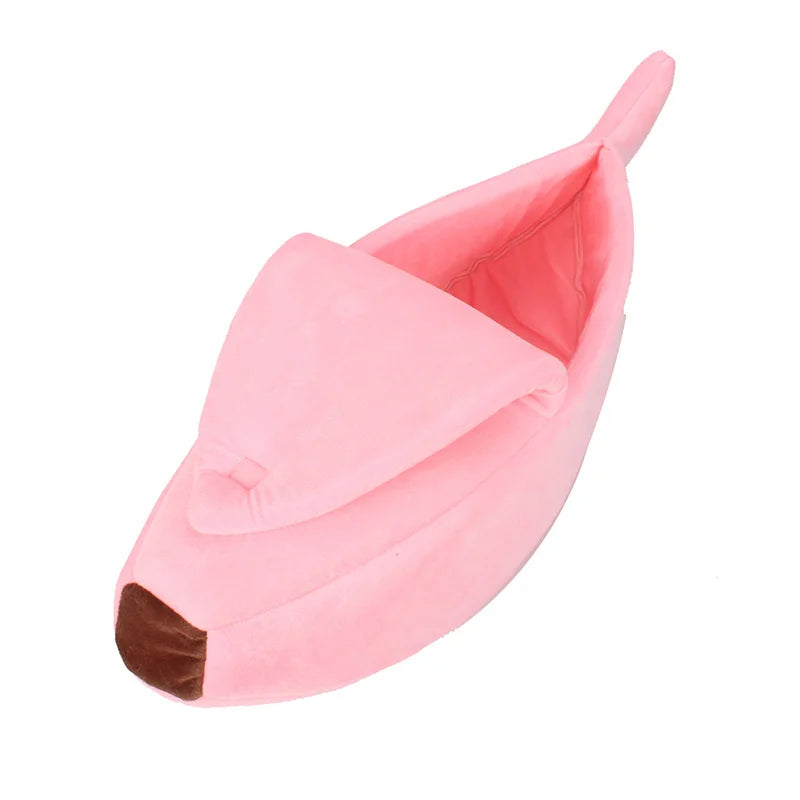 „BananaDream“ – Kuscheliges Katzenbett in Bananenform mit weichem Innenpolster
