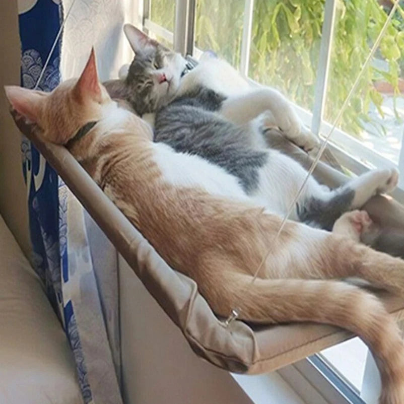 „Oxford Nest“ – Wasserabweisendes Katzenbett zum aufhängen aus robustem Oxford-Gewebe für drinnen & draußen