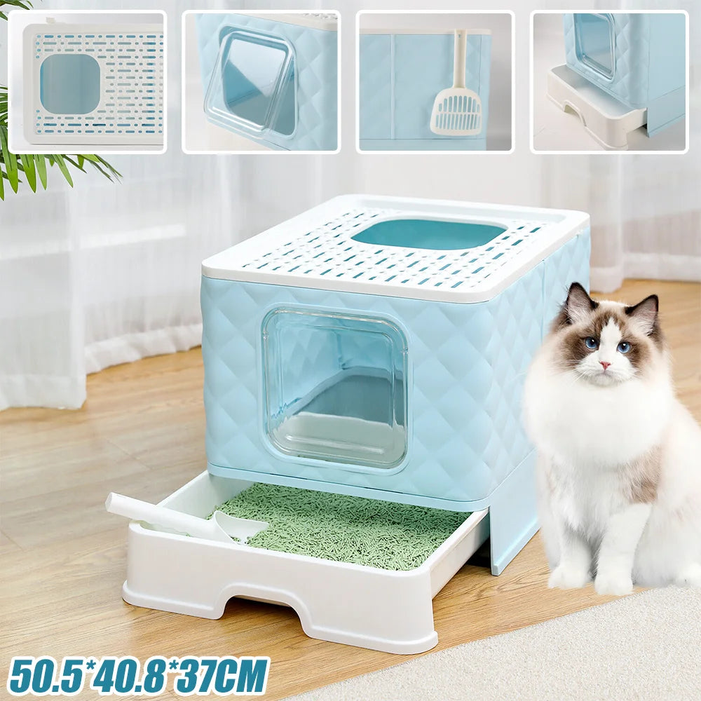 Katzenklo „CleanCube Flex“ – Mit Schublade, Streuschaufel & doppeltem Ausgang für mehr Freiheit