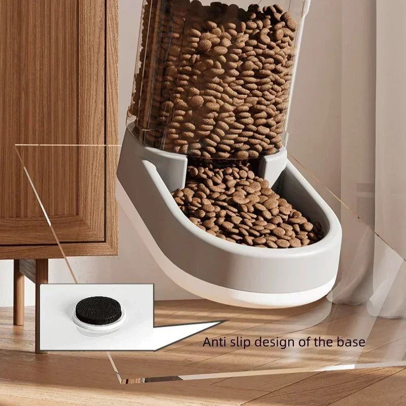 💧 Automatischer Futter-/Wasserspender für Katzen & kleine Hunde – Ohne Strom, mit Fließfunktion