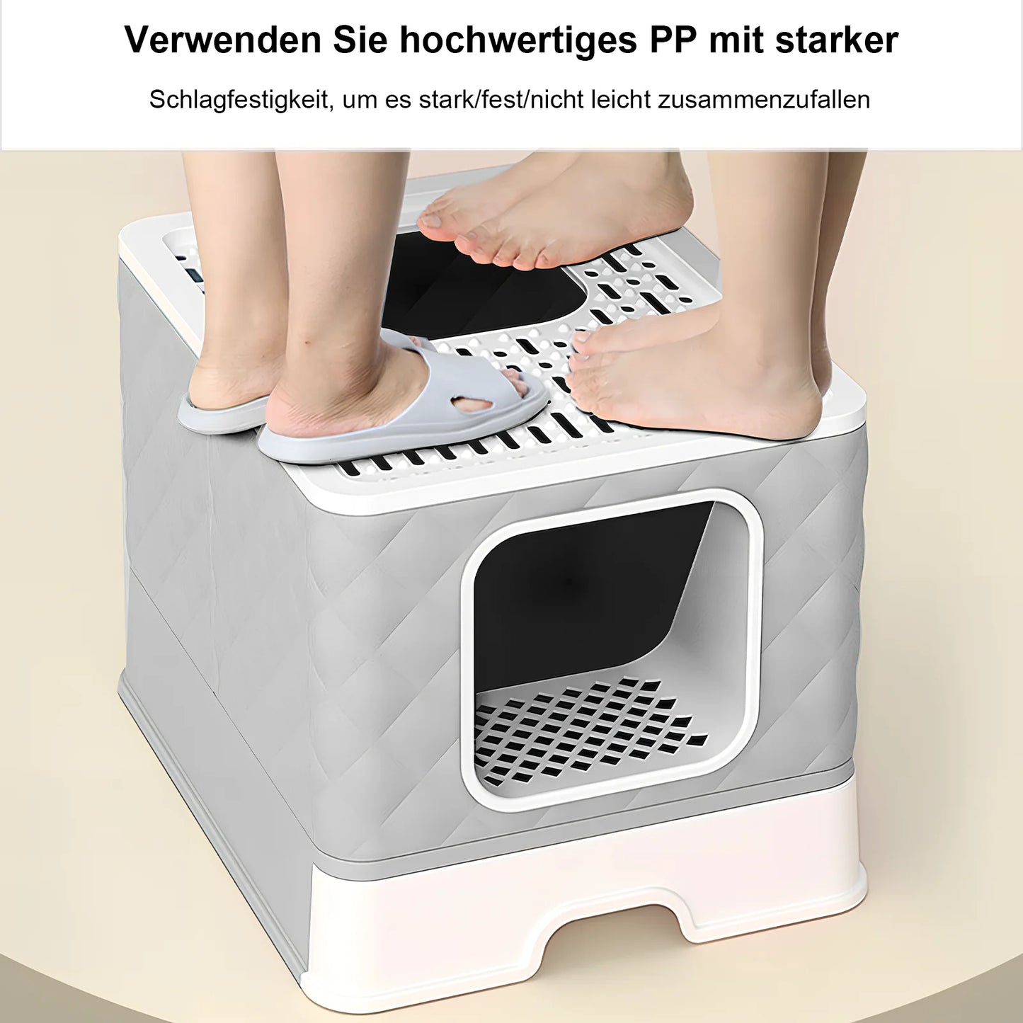 Katzenklo „CleanCube Flex“ – Mit Schublade, Streuschaufel & doppeltem Ausgang für mehr Freiheit