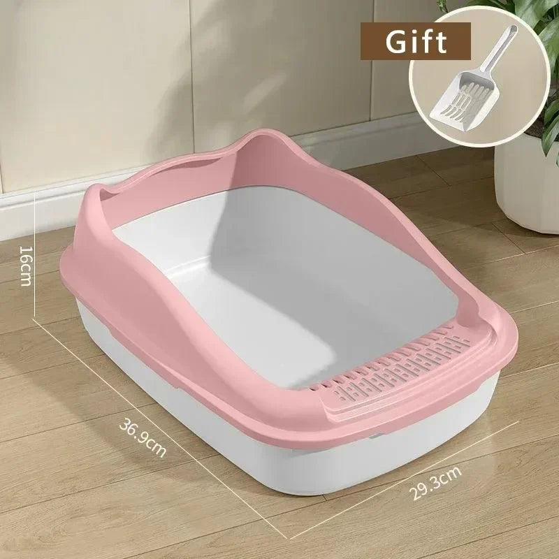 Katzenklo „AirClean Compact“ – Halboffenes Katzenklo mit hohen Seiten & Streuschutz