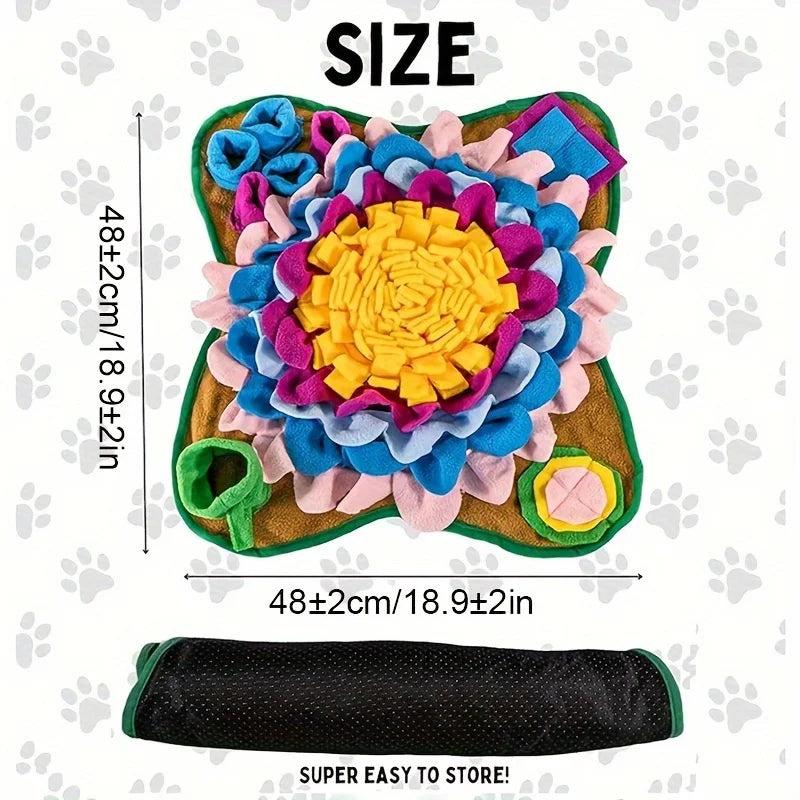 🐾 Interaktive Schnüffelmatte für Hundeerziehung – Mit Futterspiel & Quietschspielzeug