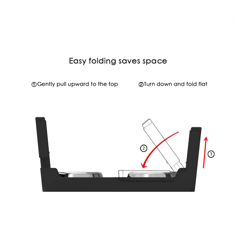 Booteely Futterstation für Hunde – Höhenverstellbar, mit 2 Edelstahlnäpfen, ergonomisches Design