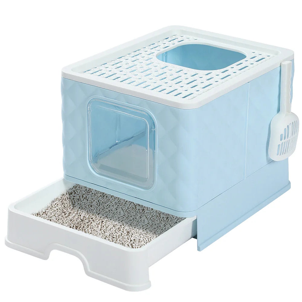Katzenklo „CleanCube Flex“ – Mit Schublade, Streuschaufel & doppeltem Ausgang für mehr Freiheit