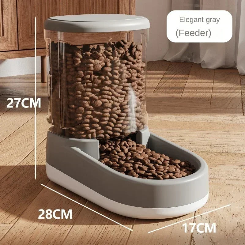 💧 Automatischer Futter-/Wasserspender für Katzen & kleine Hunde – Ohne Strom, mit Fließfunktion