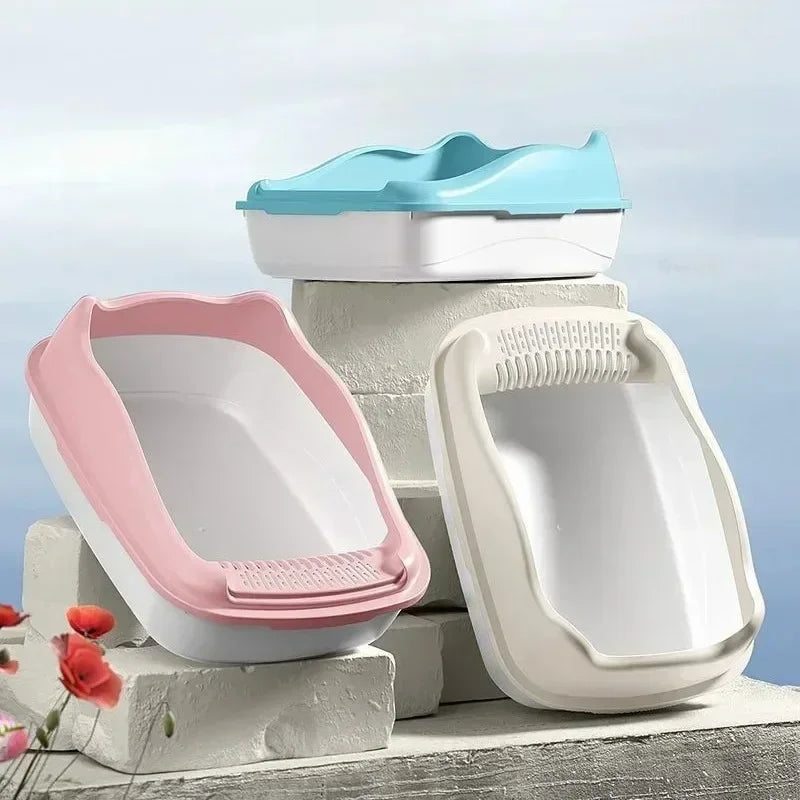 Katzenklo „AirClean Compact“ – Halboffenes Katzenklo mit hohen Seiten & Streuschutz