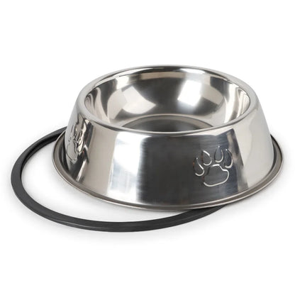Quality Paw Edelstahl-Futternapf – Rutschfest & Ameisenschutz, 6 Größen für Hunde & Katzen