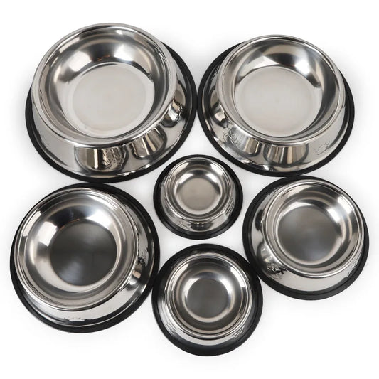 Quality Paw Edelstahl-Futternapf – Rutschfest & Ameisenschutz, 6 Größen für Hunde & Katzen
