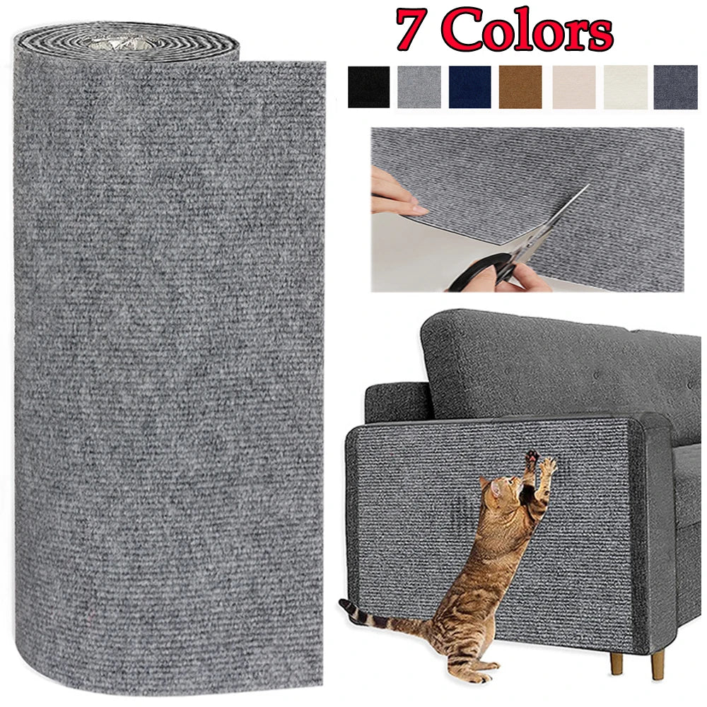 🛋️ Selbstklebende Kratzmatte für Katzen – Sofa- & Möbelschutz / Spielzeug, zuschneidbar & vielseitig