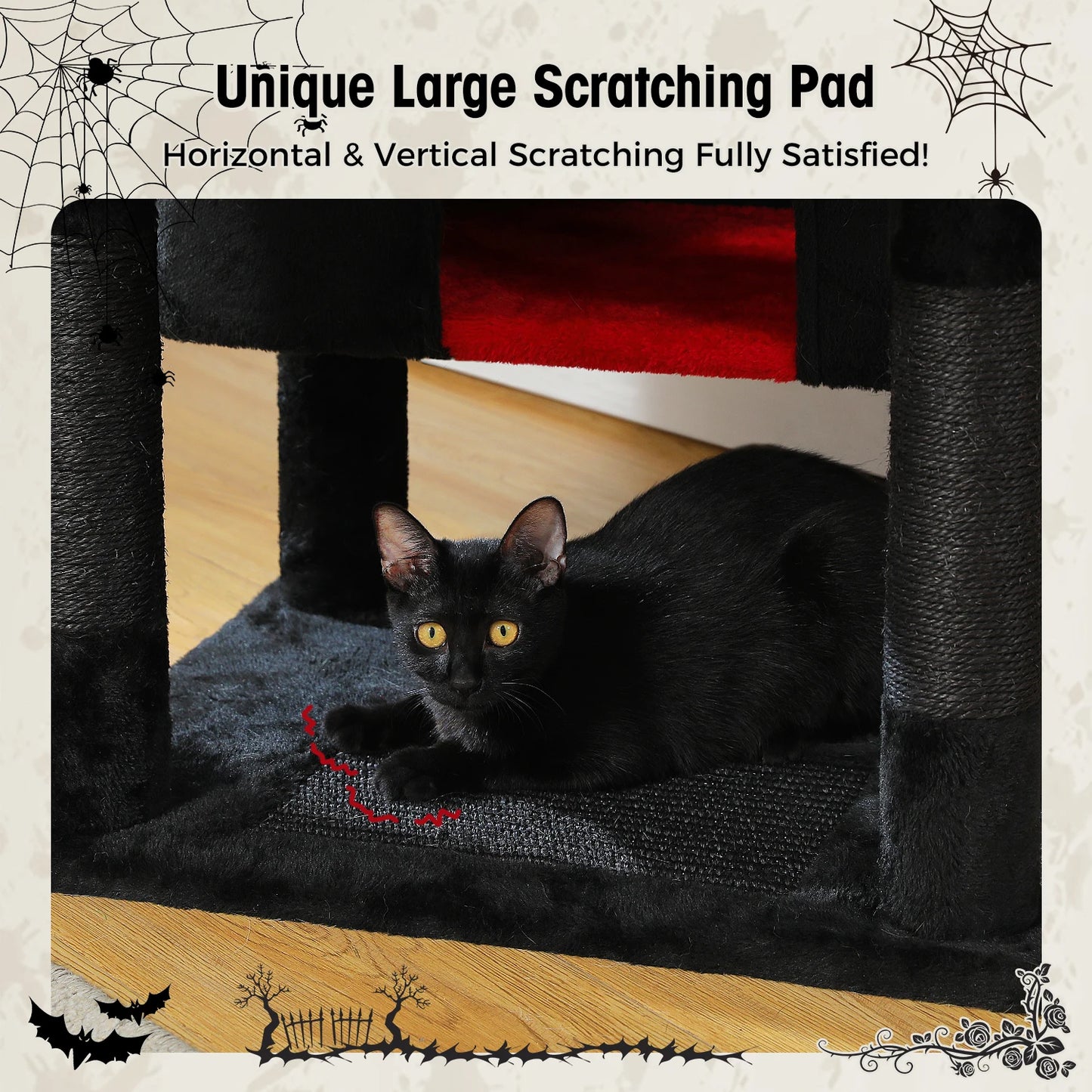 PAWZ Road „SkyLounge 184“ – XXL-Kratzbaum mit 8 Ebenen, Riesenhängematte/-bett, Sisalpfosten & Mega-Kuschelhöhle