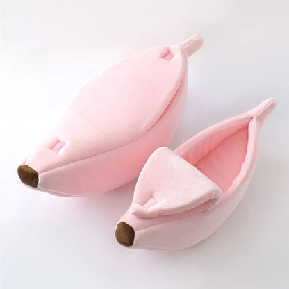 „BananaDream“ – Kuscheliges Katzenbett in Bananenform mit weichem Innenpolster