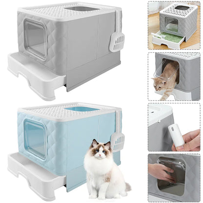 Katzenklo „CleanCube Flex“ – Mit Schublade, Streuschaufel & doppeltem Ausgang für mehr Freiheit