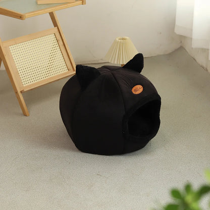 „CozyCave“ – Warme Katzenhöhle/-bett mit herausnehmbarem Kissen & rutschfester Unterseite