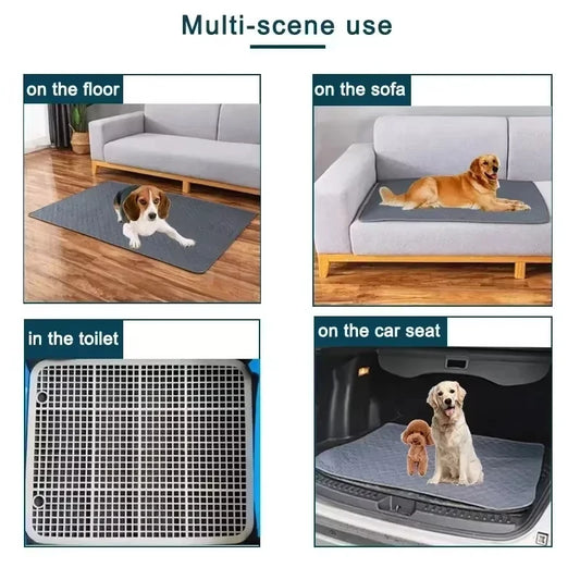 🟦 WashMate™ – Wiederverwendbare Hundeurinmatte mit Anti-Rutsch-Funktion