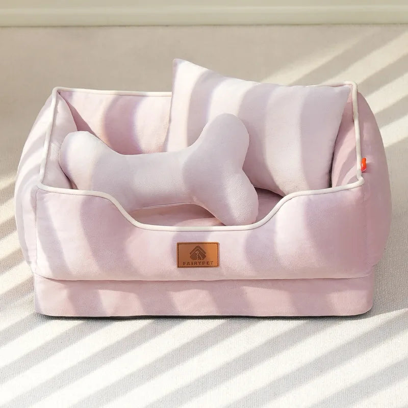 🐾CloudNest™ (Echtes) Velvet Hunde- und Katzenbett – Weich, warm & stilvoll
