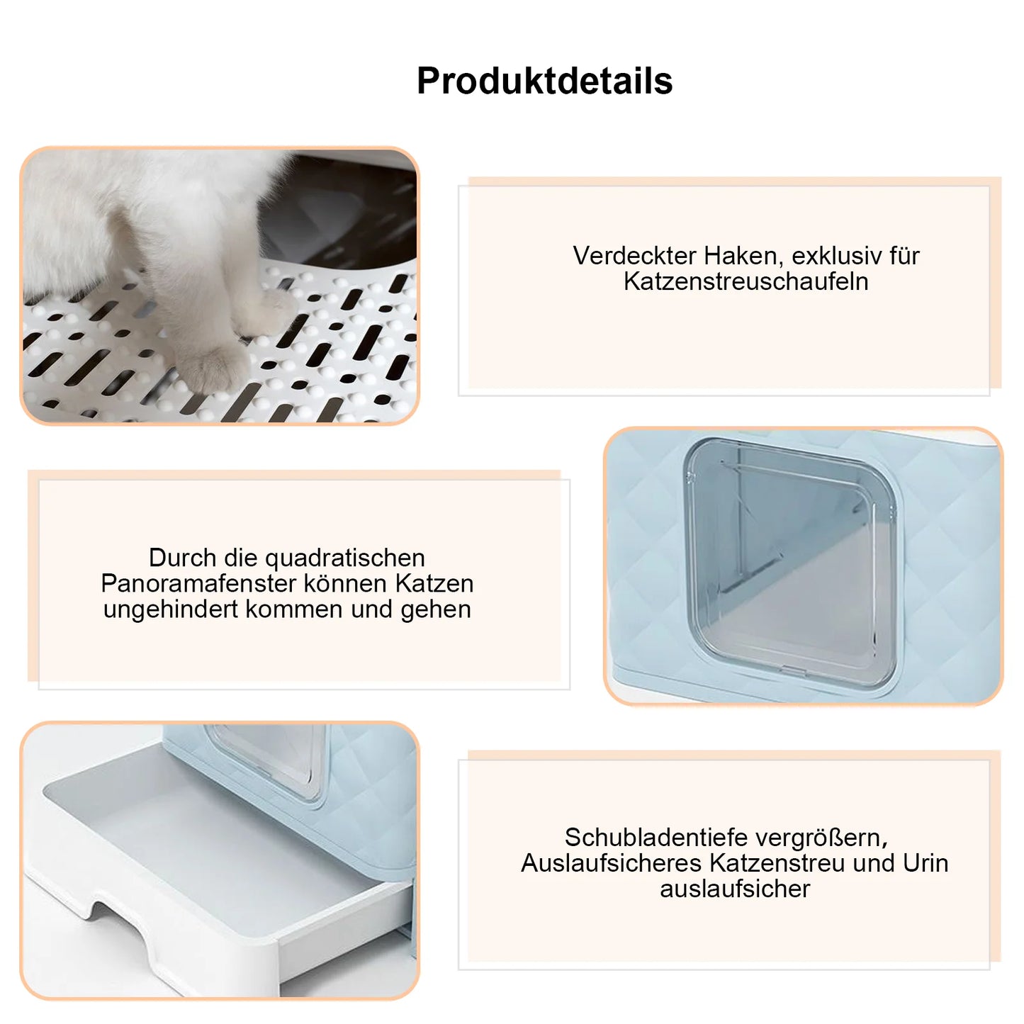 Katzenklo „CleanCube Flex“ – Mit Schublade, Streuschaufel & doppeltem Ausgang für mehr Freiheit