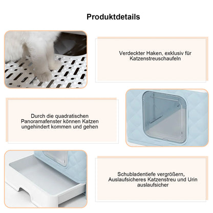 Katzenklo „CleanCube Flex“ – Mit Schublade, Streuschaufel & doppeltem Ausgang für mehr Freiheit