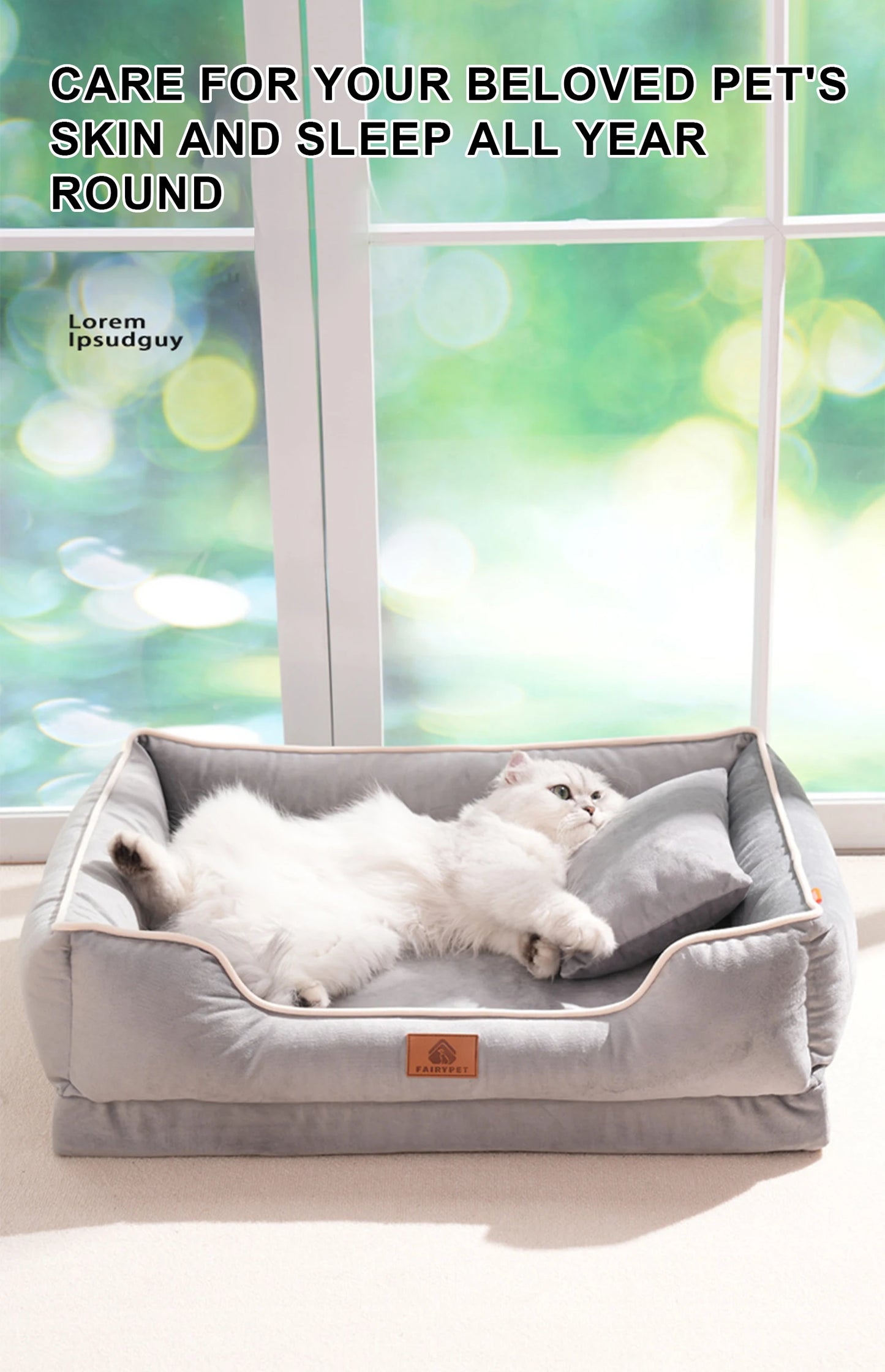 🐾CloudNest™ (Echtes) Velvet Hunde- und Katzenbett – Weich, warm & stilvoll