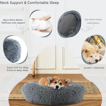 🐾 CozyNest™ Plüsch-Hundebett aus Cord – Waschbar, rutschfest ; super flauschig