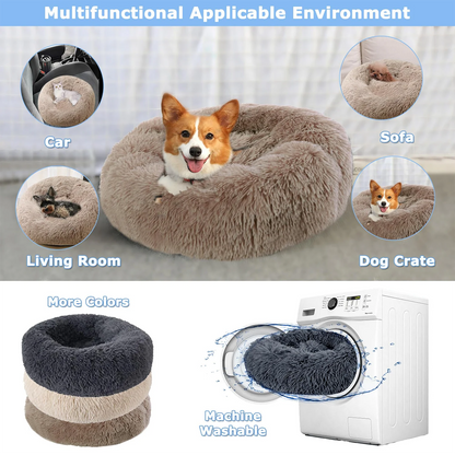 🐾 CozyNest™ Plüsch-Hundebett aus Cord – Waschbar, rutschfest ; super flauschig