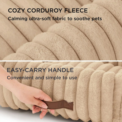 🐾  SnuggleNest™ – Kuscheliges Hundebett mit Randstütze (für kleine- mittelgroße Hunde)