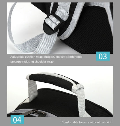 Katzenrucksack/-bett „SkyView“ – Belüfteter Transport-Rucksack für Spaziergänge mit Sichtblase & Seitentasche
