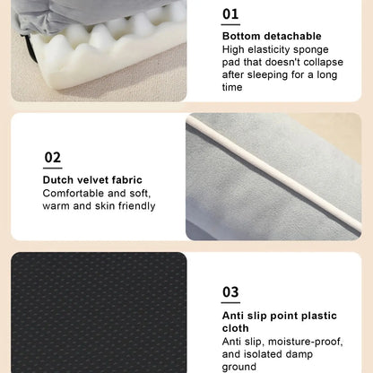 🐾CloudNest™ (Echtes) Velvet Hunde- und Katzenbett – Weich, warm & stilvoll