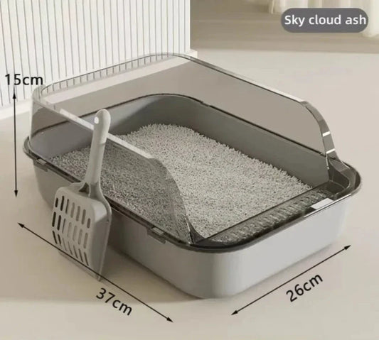Katzenklo „PureBox“ – Halb- & Vollgeschlossene Katzenklos mit Spritzschutz, Sandrückführung & Frischluftdesign