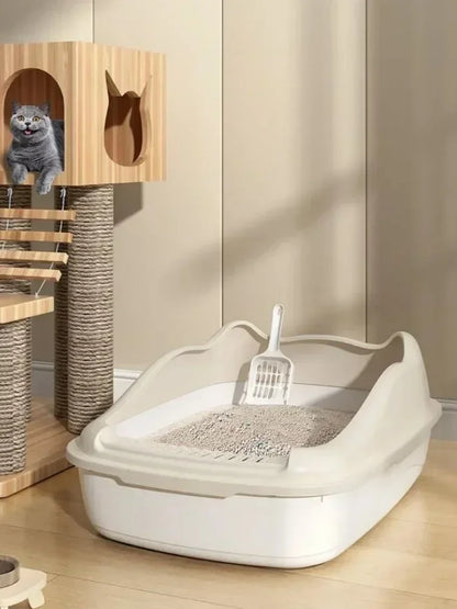 Katzenklo „AirClean Compact“ – Halboffenes Katzenklo mit hohen Seiten & Streuschutz
