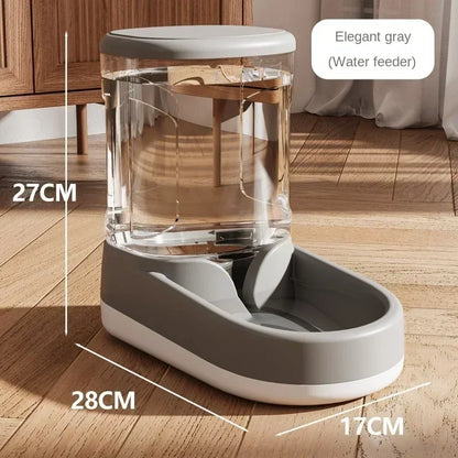 💧 Automatischer Futter-/Wasserspender für Katzen & kleine Hunde – Ohne Strom, mit Fließfunktion